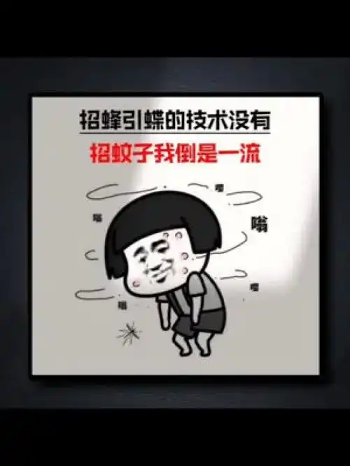  招蜂引蝶的技术没有,招蚊子我倒是一流背景图搞笑图片