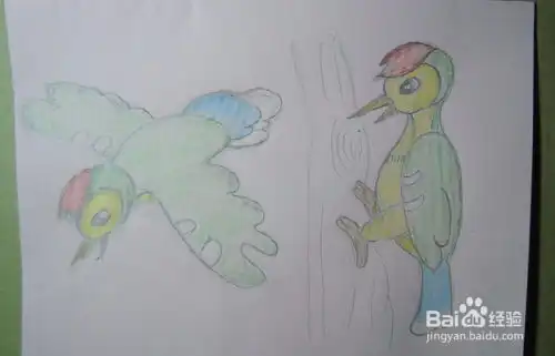  鸟儿彩铅画教程