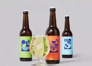  炫酷黑设计的定制版铝罐酒包装,线条简笔画非常讨喜