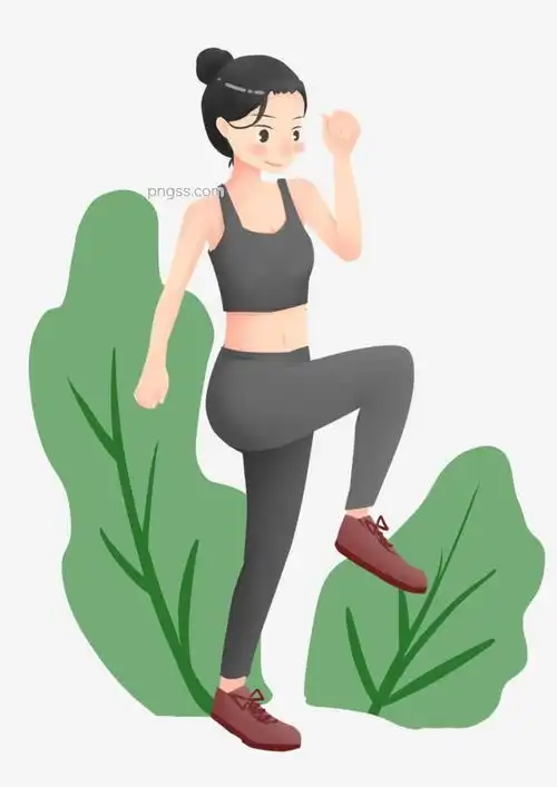  健身运动卡通插画图片大小2480x3508px图片尺寸820.27kb来自png搜索网pngss.com免费免扣png素材下载活动筋骨加强锻炼健身运动卡通插画卡通手绘绿色的叶子漂亮的女孩体育运动