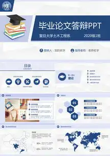  蓝色简约毕业论文背景ppt模板下载5页简约熊猫办公