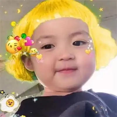  罗熙闺蜜头像五颜六色萌娃闺蜜头像罗熙彩色多人