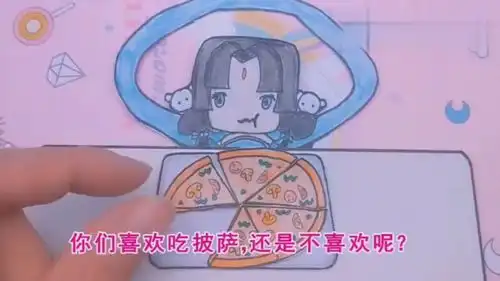  手绘定格动画柳仙儿来吃披萨,太好玩了过程中的声音真好听