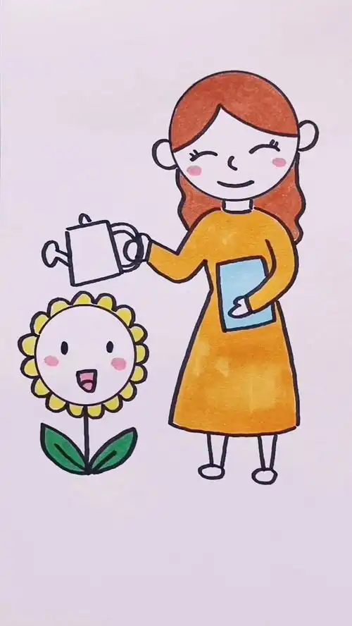  不要苦恼教师节画什么了,两枚硬币就可以搞定了哦工作技能大比拼