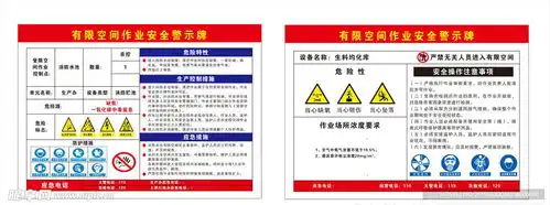 有限空间作业安全警示牌设计图