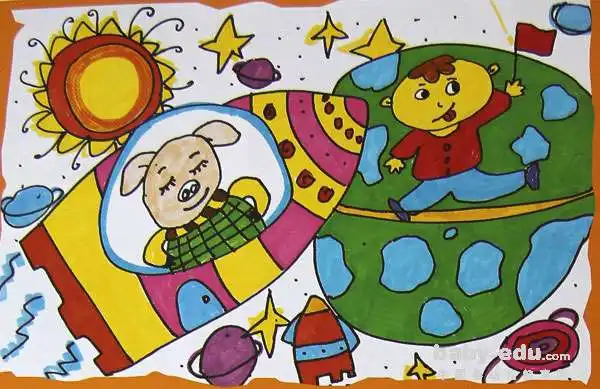  宇宙图画儿童画