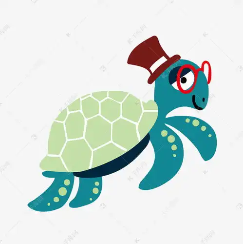  卡通可爱戴眼镜的乌龟矢量素材图片免费下载千库网