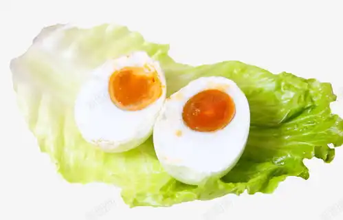  生菜叶和切开的咸鸭蛋设计图片免费下载页面网页平面电商创意素材咸鸭蛋素材