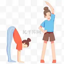 漫画健身女孩图片