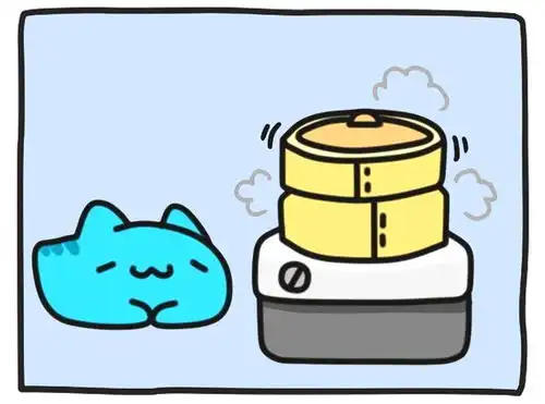  恶搞漫画吃包子可以吃出感情