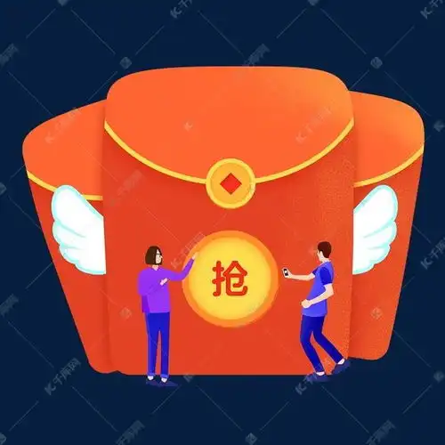  手绘卡通两个人抢红包元素素材图片免费下载千库网