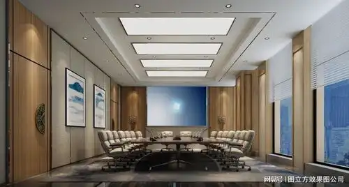  会议室背景墙设计效果图大全