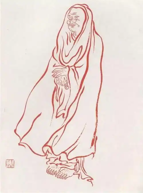 弘一法师108幅罗汉图,珍藏  弘一法师108幅罗汉图,珍藏