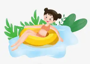  夏天之手绘卡女孩在游泳png图片素材免费下载夏天png50173543像素熊猫办公