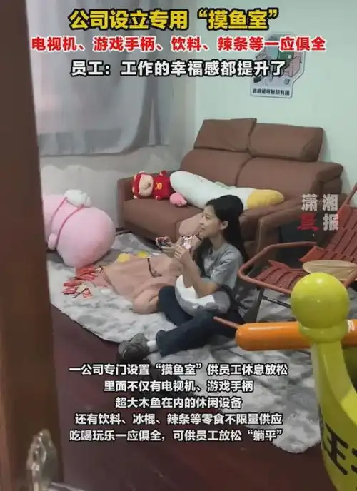  老板设立专用摸鱼室,让员工躺平吃喝玩乐一应俱全太香了