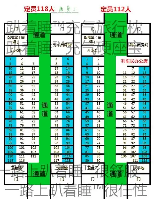  k火车座位分布图