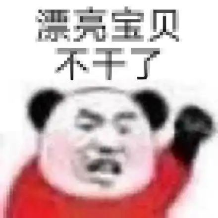  熊猫头漂亮宝贝不干了表情包