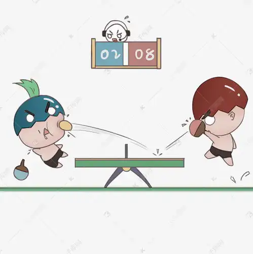  运动健身打乒乓球卡通手绘免扣png素材图片免费下载千库网