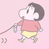 小女孩牵着猪的头像