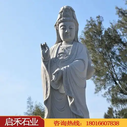  石雕滴水观音寺庙石雕佛像观音石雕图片