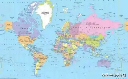  中,美,俄,韩眼中的世界地图