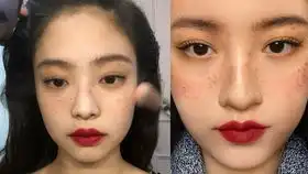  男朋友把我化成了他的女神jennie情侣爆笑化妆男朋友给我化妆篇