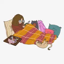 取暖人物和猫咪插画图片素材其他格式下载动漫人物大全  取暖人物和猫咪插画图片素材其他格式下载动漫人物大全