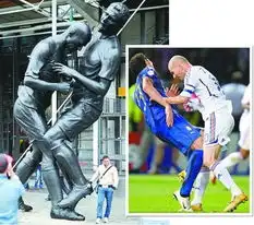  齐达内铁头功雕塑惹争议官方望尽快移除