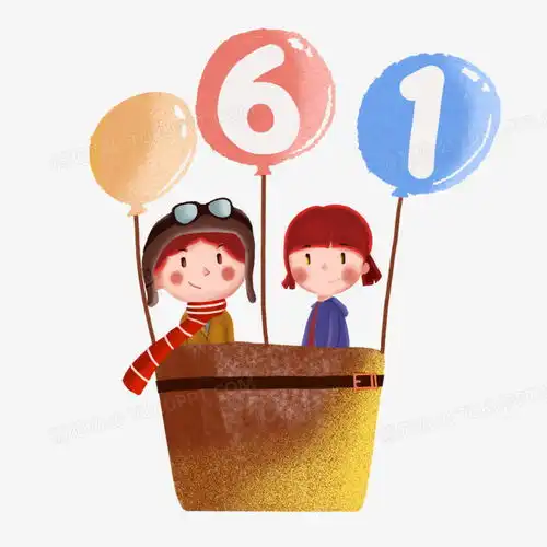  儿童节乘热气球的小朋友卡通手绘插画png图片素材免费下载手绘png50005000像素熊猫办公