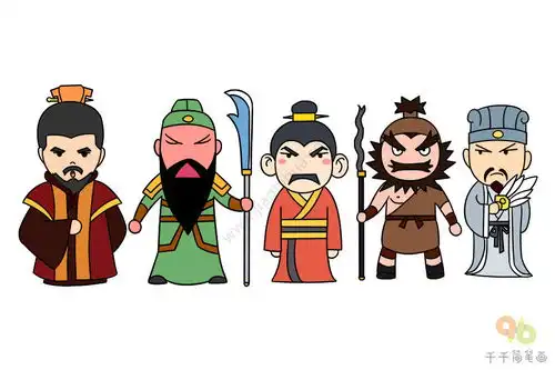  q版三国演义人物简笔画图片大全