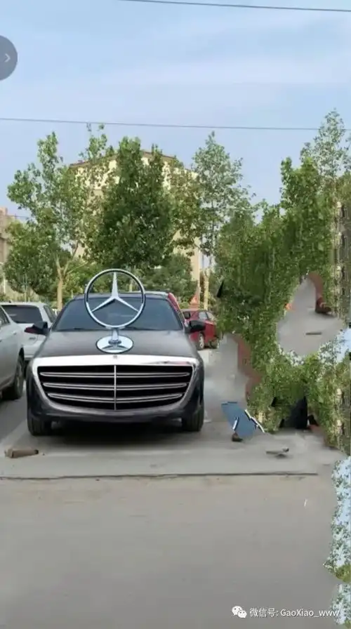 搞笑图片史上最大的奔迟车标  搞笑图片史上最大的奔迟车标