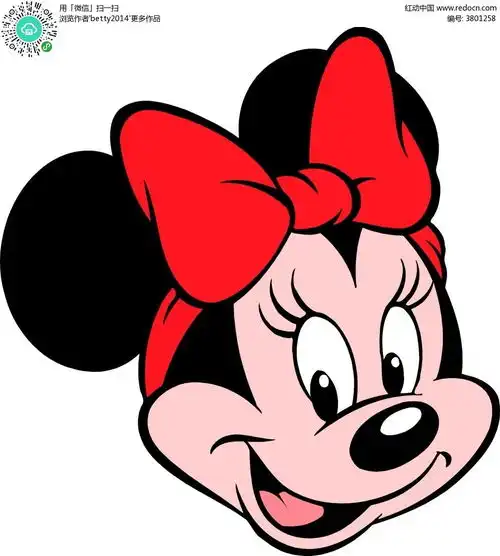  米妮头像矢量卡通插画wmf矢量图卡通形象