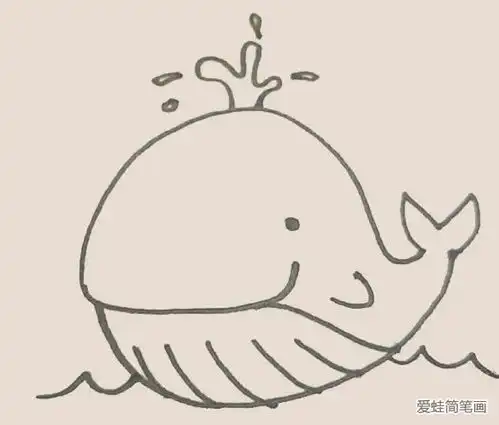  鲸鱼简笔画