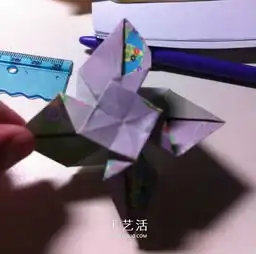  微型月季花的折纸教程漂亮钻石玫瑰怎么折图解3