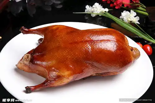  酥不腻烤鸭摄影图