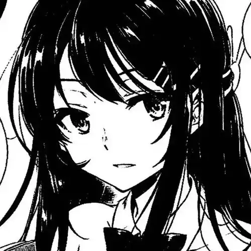  伤感动漫女头︱丧系黑白动漫女生头像