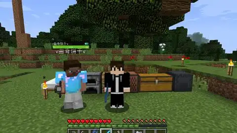 我的世界双人拔刀剑生存第二集  我的世界双人拔刀剑生存第二集