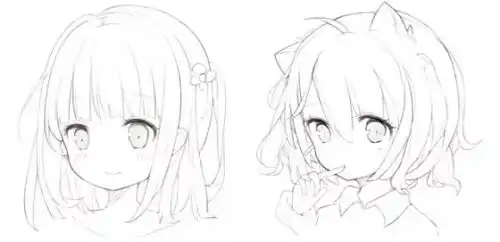  手绘动漫,漫画人物,适合手绘的图,铅笔稿