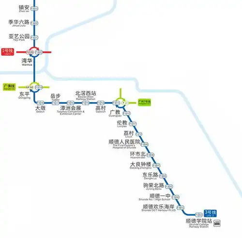  收藏佛山地铁3号线顺德欢乐海岸站运营时间