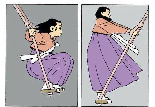  最近流行荡秋千顺产孩子法恶搞漫画图