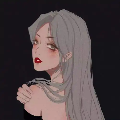 qq头像连帽女卡通拽
