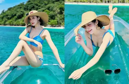  女星夏宇禾出国辣穿比基尼e胸被压得呼之欲出网友暴动