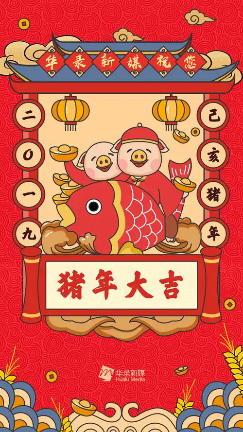  华录新媒恭祝大家猪年大吉,诸事顺利