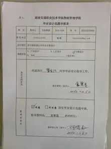  文章毕业设计选题申报表