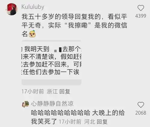 原来真的有领导天天叫人id聊天,评论区笑死我了