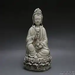  明德化窑观音坐莲佛像