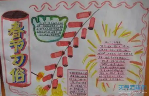  关于春节的手抄报图片2021春节手抄报图片好看又好画