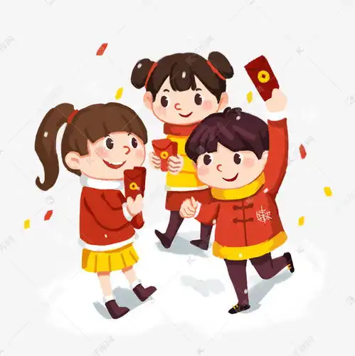  2019年手绘中国风小朋友领压岁钱红包素材图片免费下载千库网