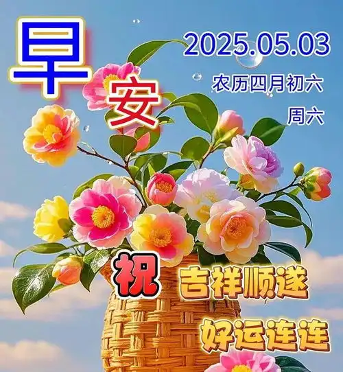  5月3日最新早上好漂亮祝福图片