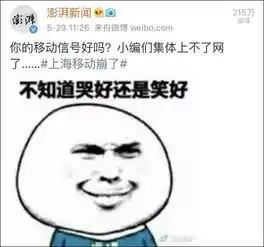  昨天,上海移动崩了网友反应也太好笑了吧